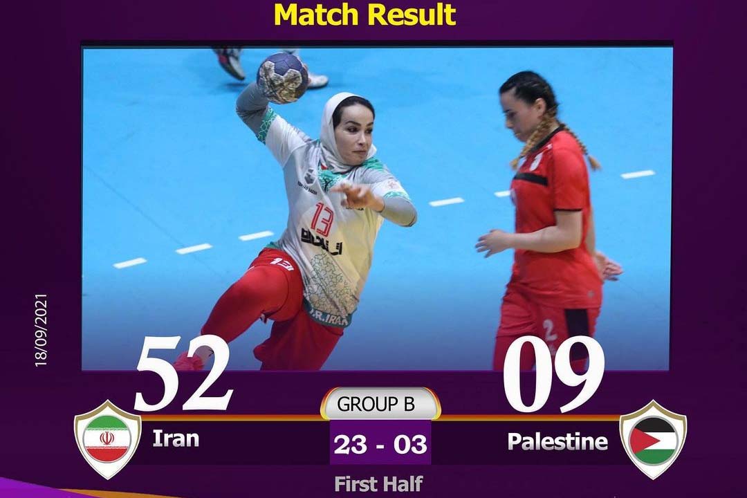 دومین پیروزی در راه تحقق یک رویا/ زنان هندبال ایران مقتدرانه از سد فلسطین گذشتند