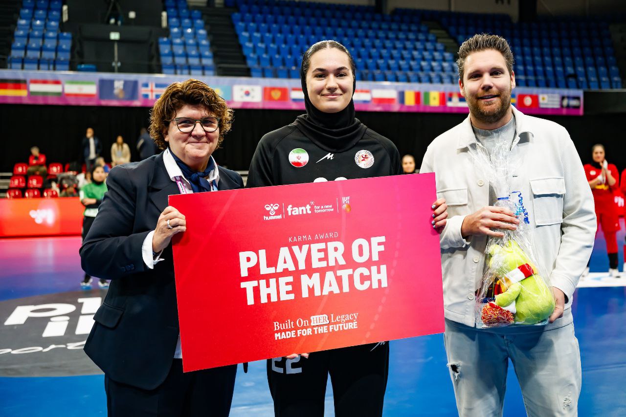 دروازه‌بان‌ جوان هندبال زنان ایران، بهترین بازیکن دیدار با قزاقستان