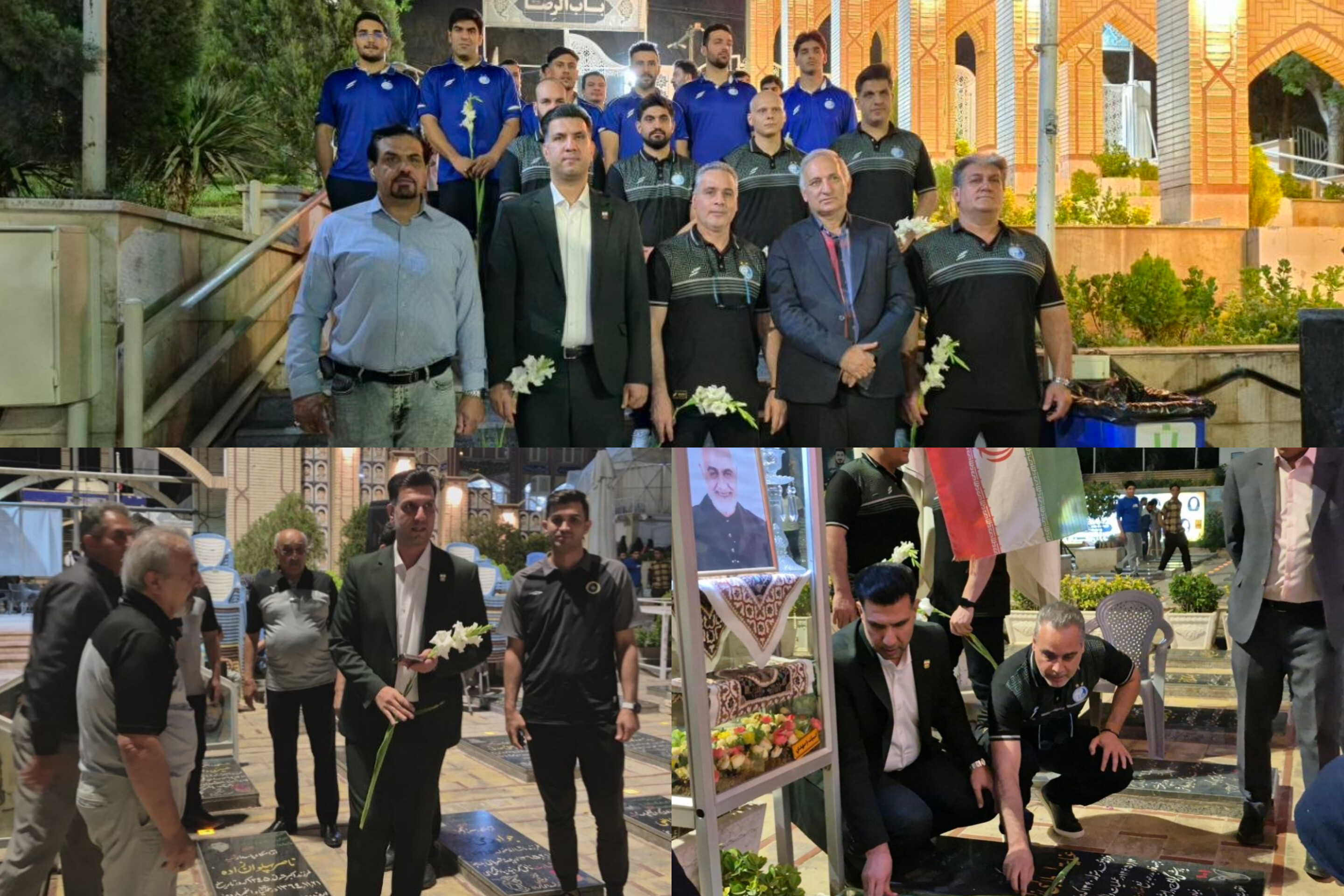 ادای احترام رئیس فدراسیون و جامعه هندبال به مقام شامخ شهید سلیمانی در گلزار شهدای کرمان